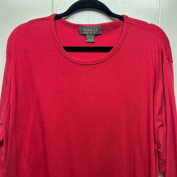 Lane Bryant Women's Red Long Sleeve Top Size 26/28 Capsule Breathable Baselayer - Picture 3 of 11